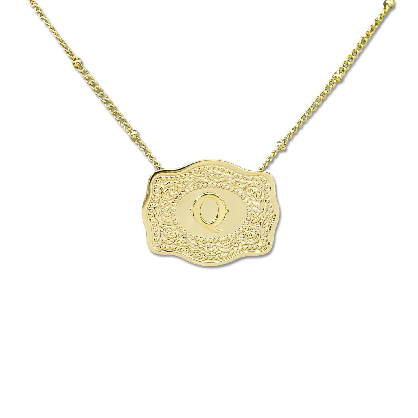 Personalized Initial Letter Necklace - Gold Plated Custom Name Jewelry