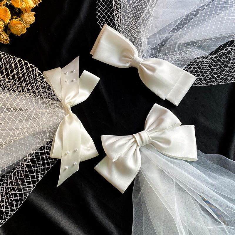 Elegant Wedding Bow Veil - Bridal Hair Accessory for Special Occasions