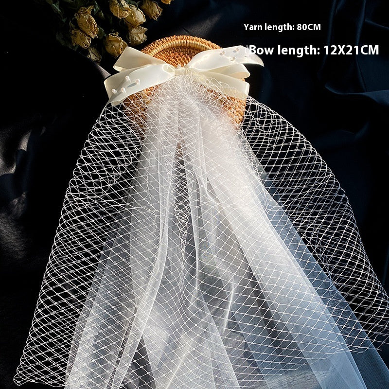Elegant Wedding Bow Veil - Bridal Hair Accessory for Special Occasions