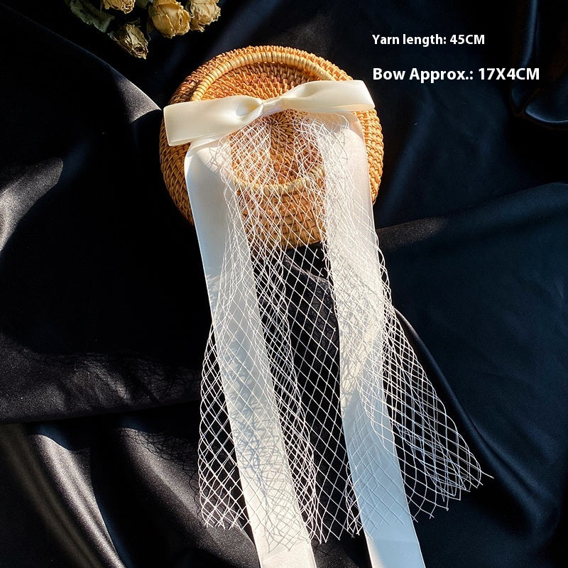 Elegant Wedding Bow Veil - Bridal Hair Accessory for Special Occasions