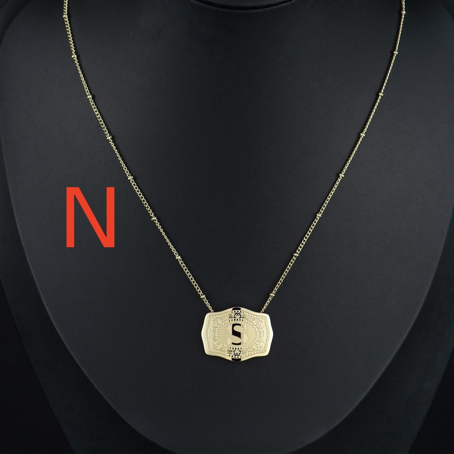 Personalized Initial Letter Necklace - Gold Plated Custom Name Jewelry