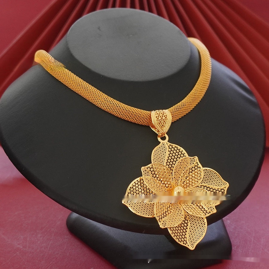 Four Leaf Clover Jewelry Set - Necklace & Earrings Wedding Party Gift