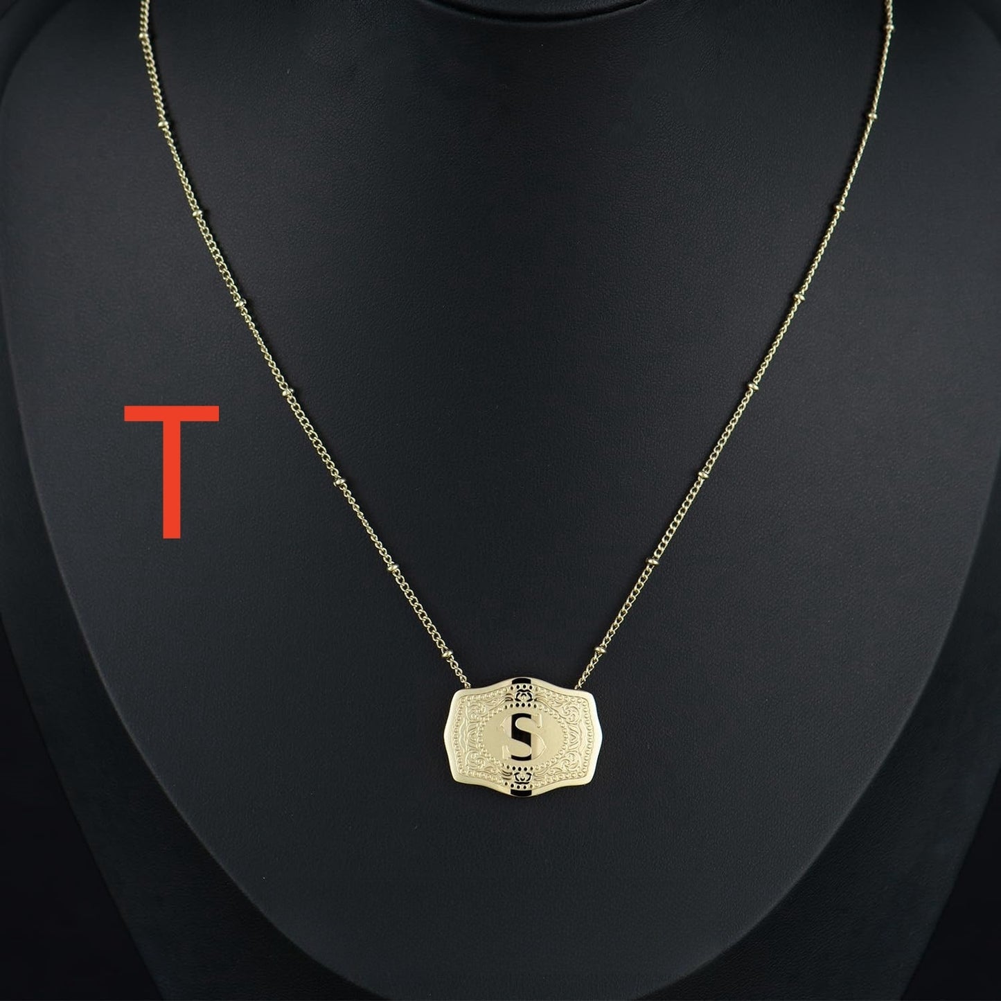 Personalized Initial Letter Necklace - Gold Plated Custom Name Jewelry