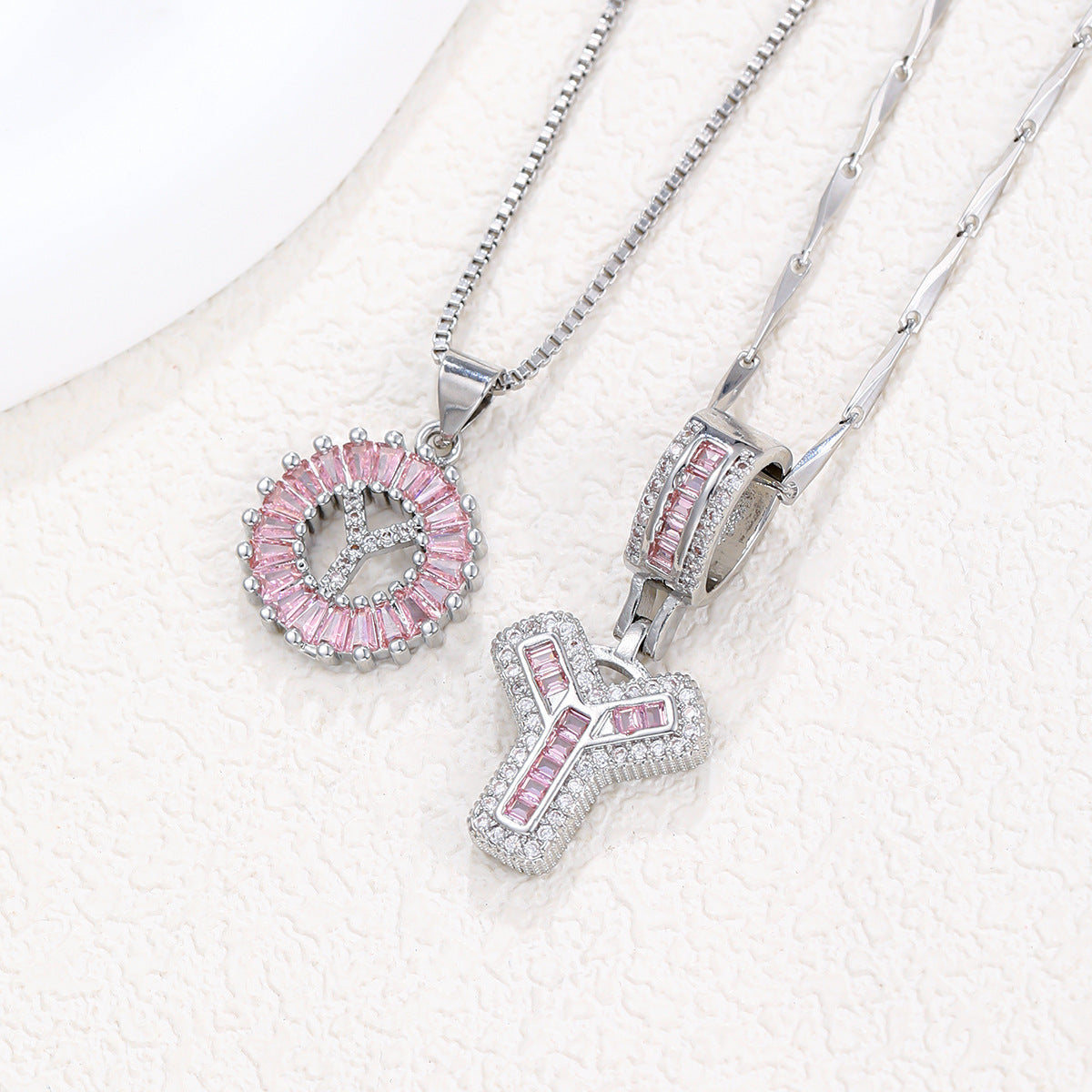 Pendant Zircon Round Flower Jewelry Set
