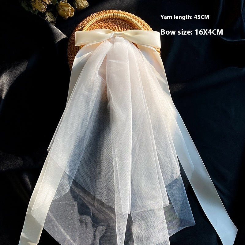 Elegant Wedding Bow Veil - Bridal Hair Accessory for Special Occasions