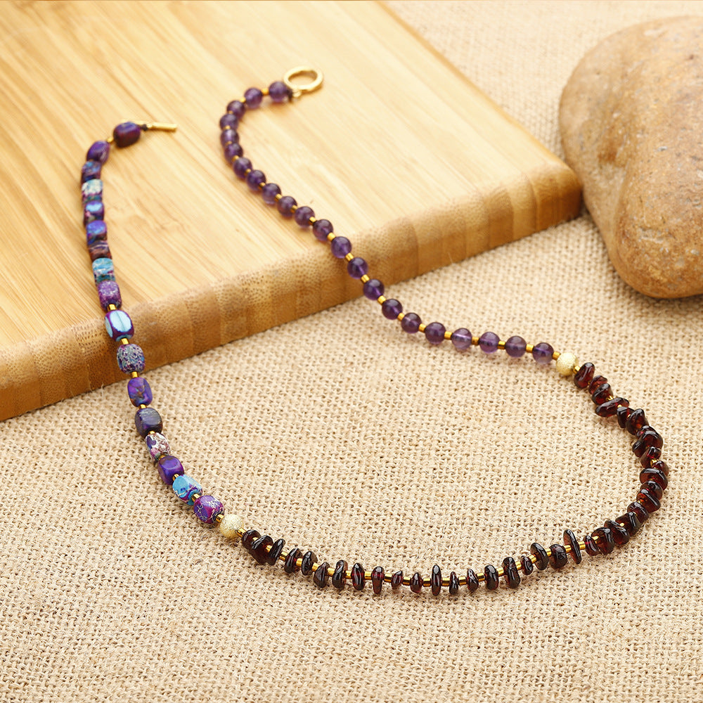 Jumishat Amethyst Bracelet - Purple Stone Healing Crystal Jewelry