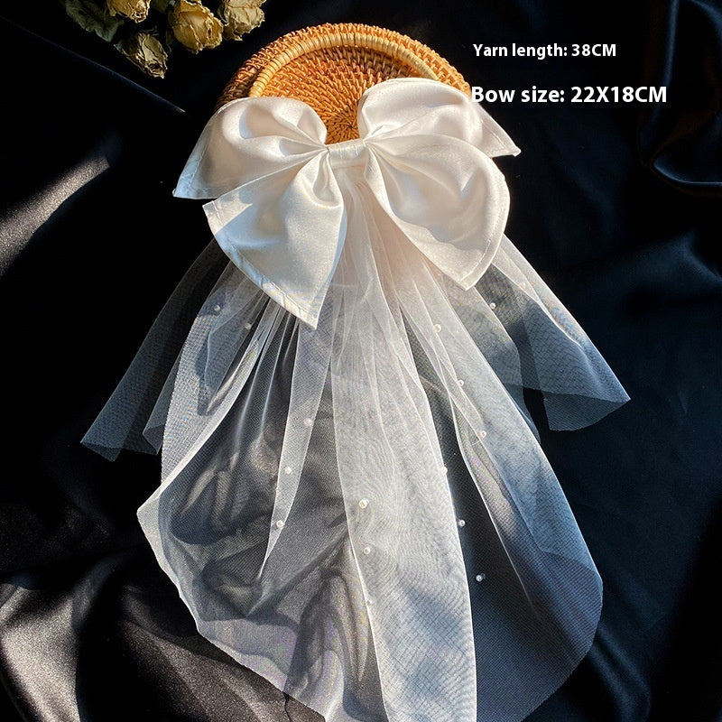 Elegant Wedding Bow Veil - Bridal Hair Accessory for Special Occasions