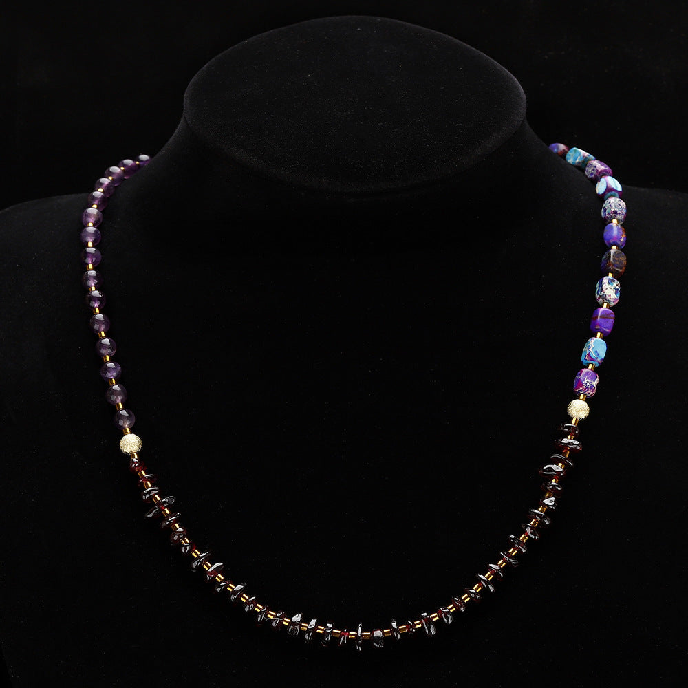 Jumishat Amethyst Bracelet - Purple Stone Healing Crystal Jewelry