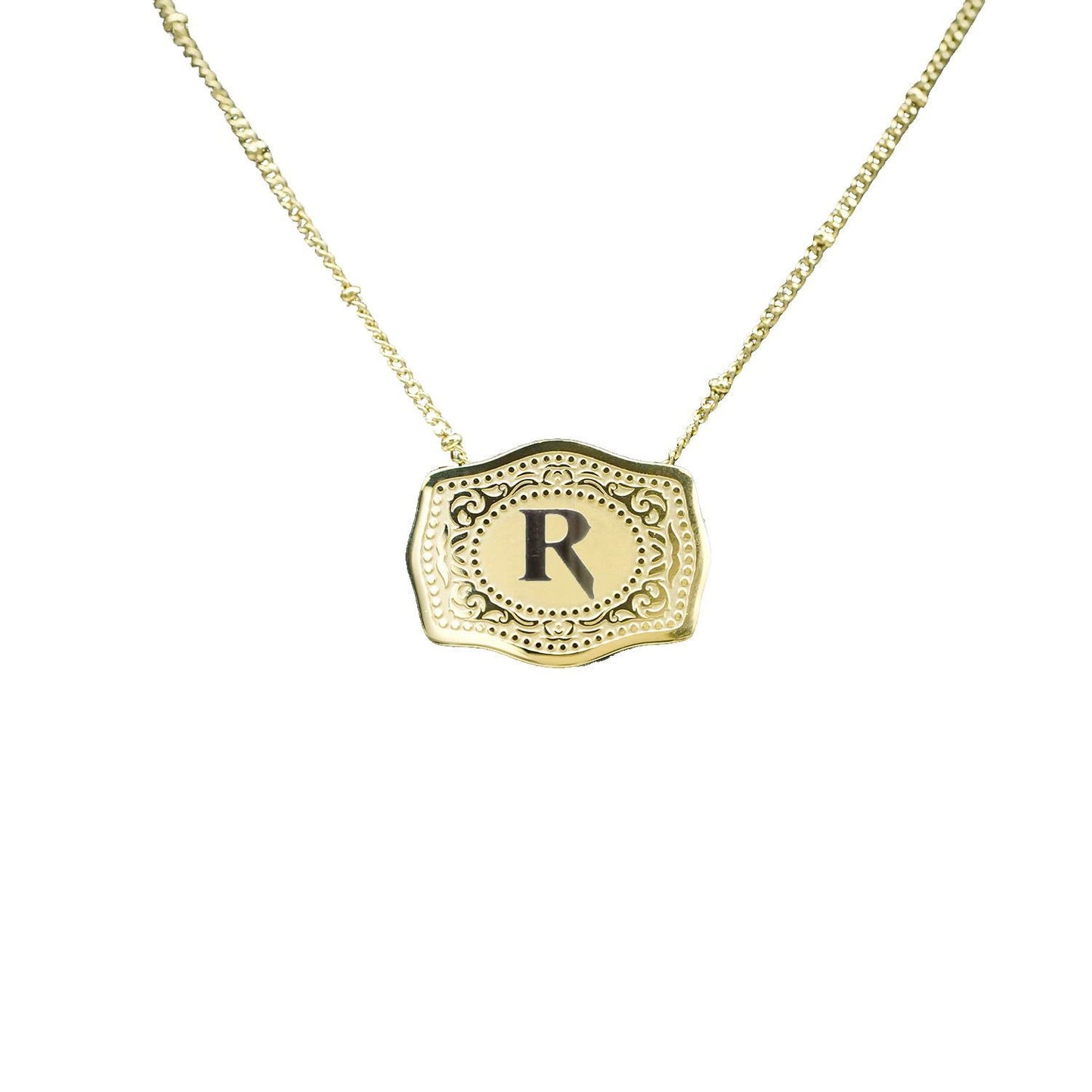 Personalized Initial Letter Necklace - Gold Plated Custom Name Jewelry