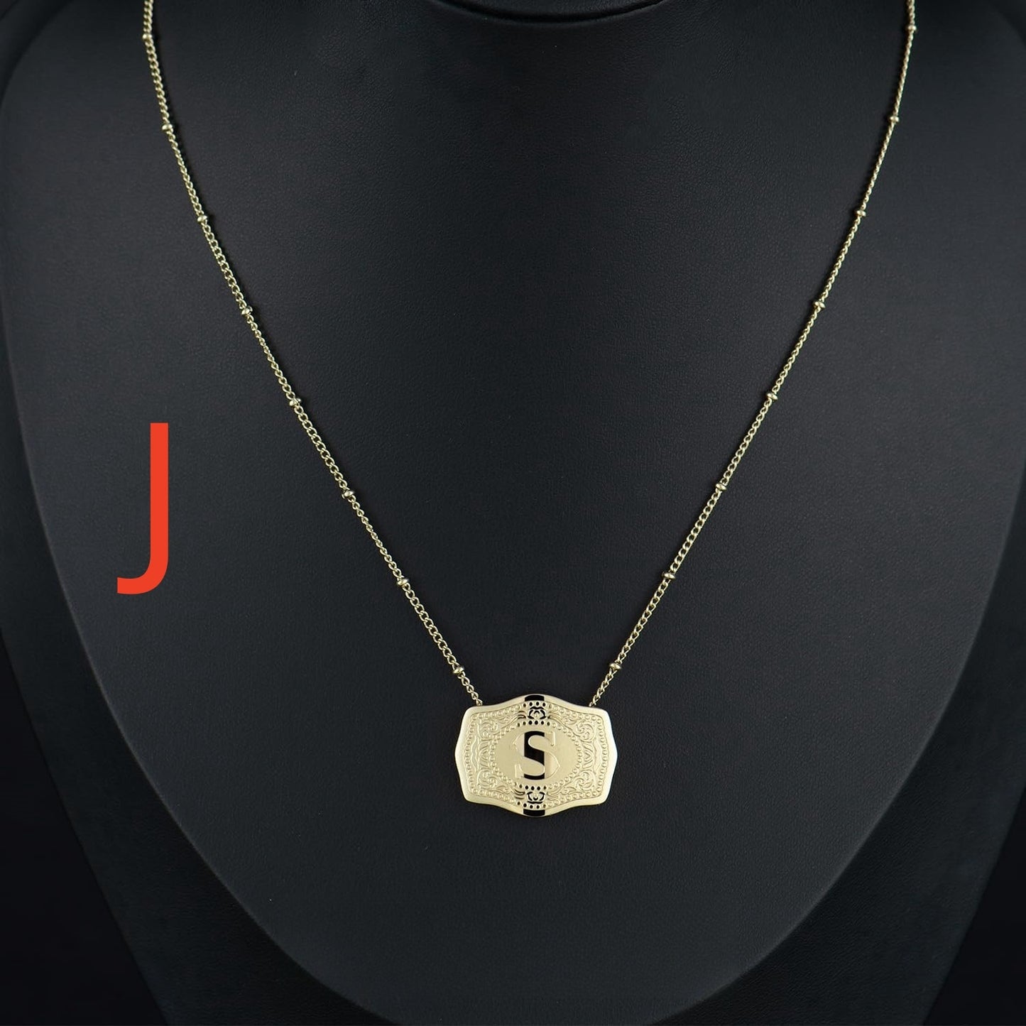 Personalized Initial Letter Necklace - Gold Plated Custom Name Jewelry