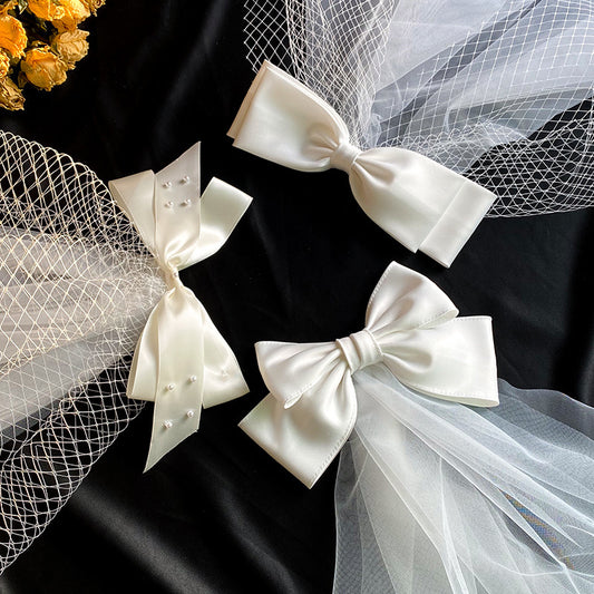 Elegant Wedding Bow Veil - Bridal Hair Accessory for Special Occasions