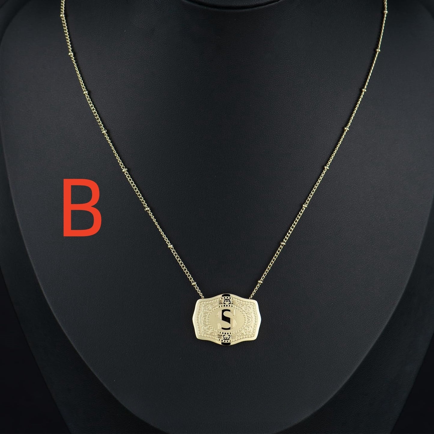 Personalized Initial Letter Necklace - Gold Plated Custom Name Jewelry