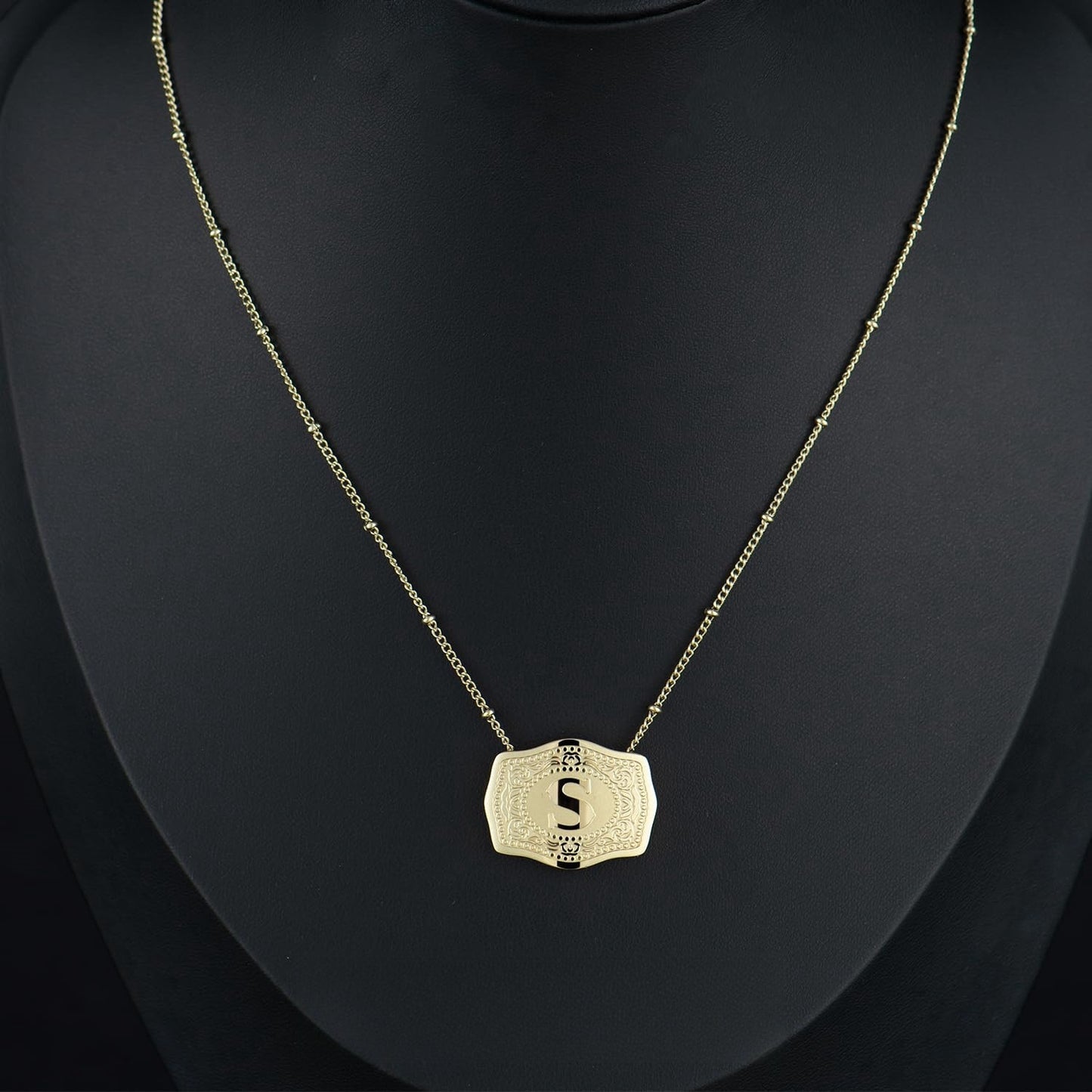 Personalized Initial Letter Necklace - Gold Plated Custom Name Jewelry