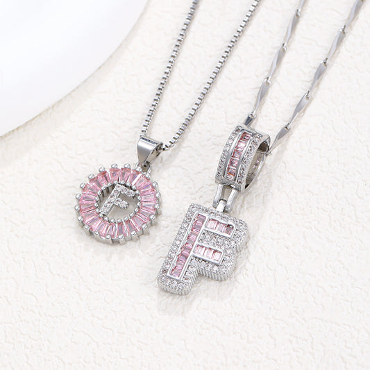 Pendant  Zircon Round Flower Jewelry Set