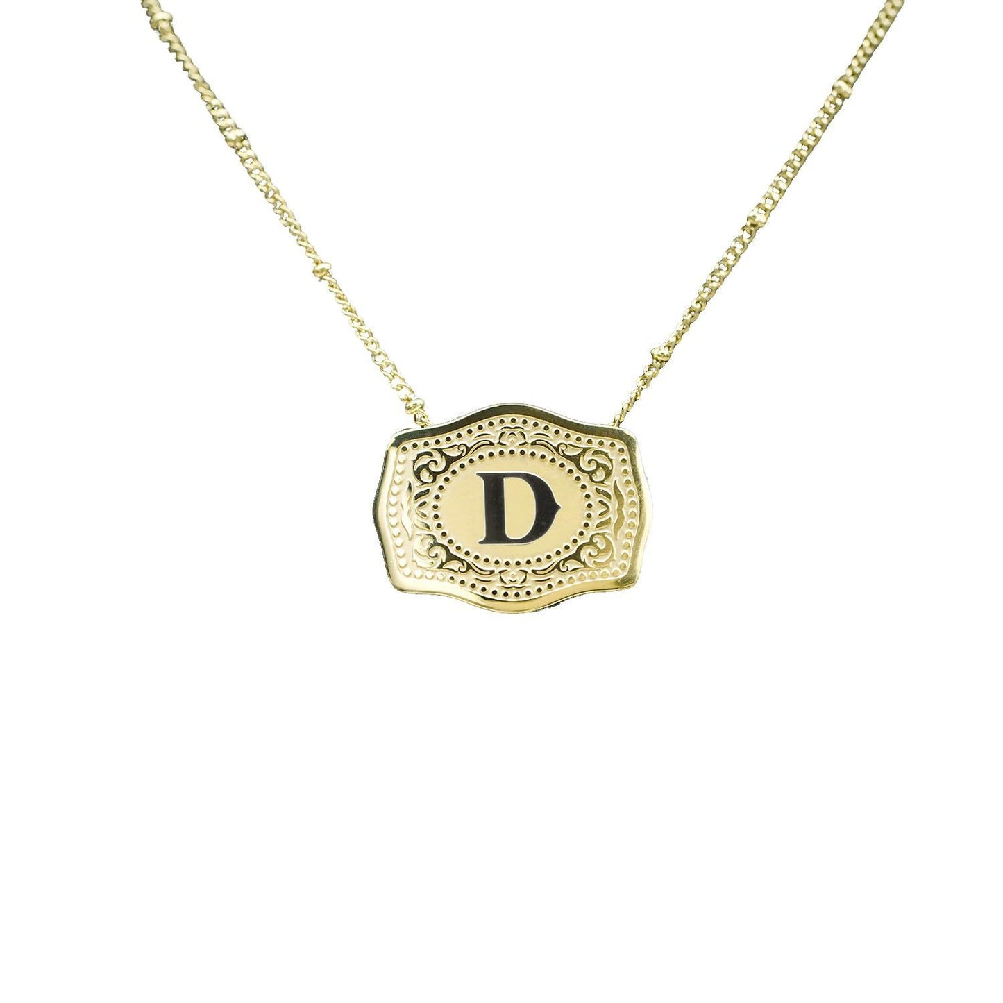 Personalized Initial Letter Necklace - Gold Plated Custom Name Jewelry