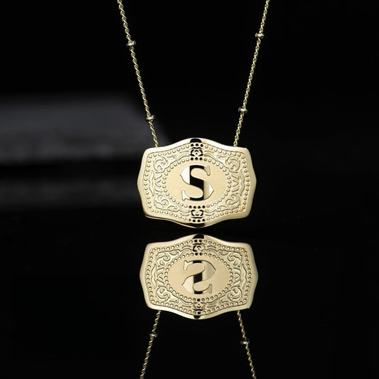 Personalized Initial Letter Necklace - Gold Plated Custom Name Jewelry