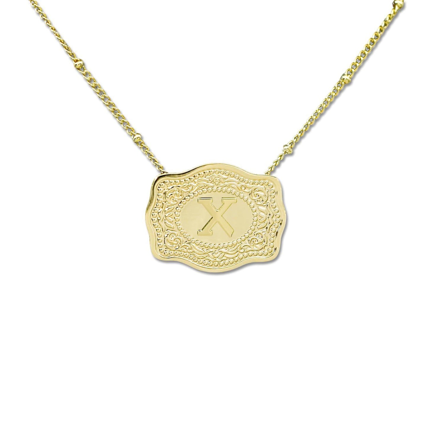 Personalized Initial Letter Necklace - Gold Plated Custom Name Jewelry